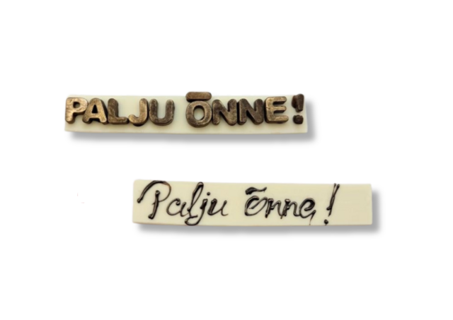 Nime- või õnnitlussildid tordile